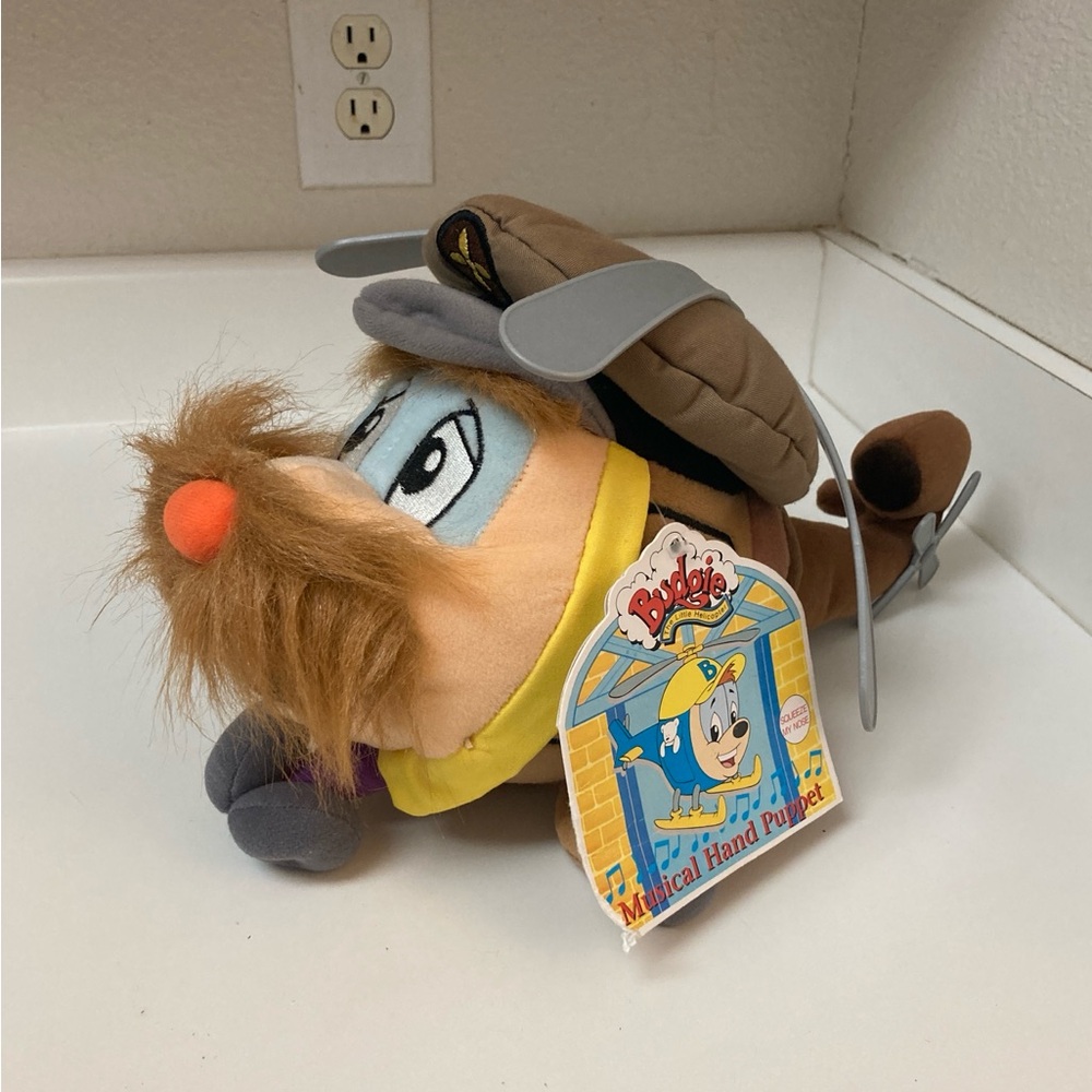 Vtg 1994 Budgie The Little Helicopter Lionel Plush Musical Hand Puppet